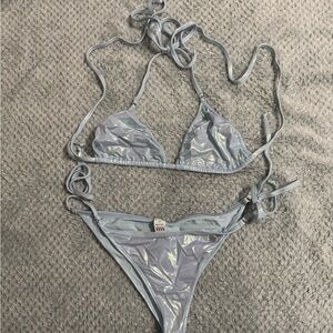 Wicked Weasel Silver Bikini Set for Swim